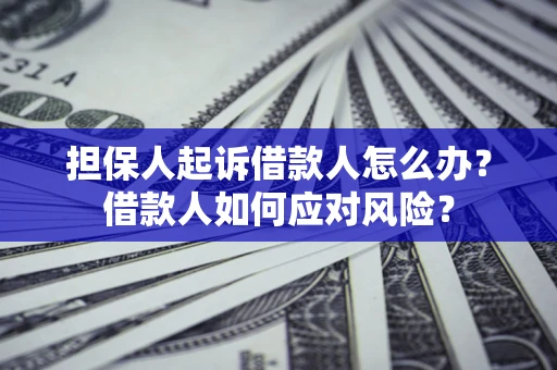 济南担保人起诉借款人怎么办？借款人如何应对风险？